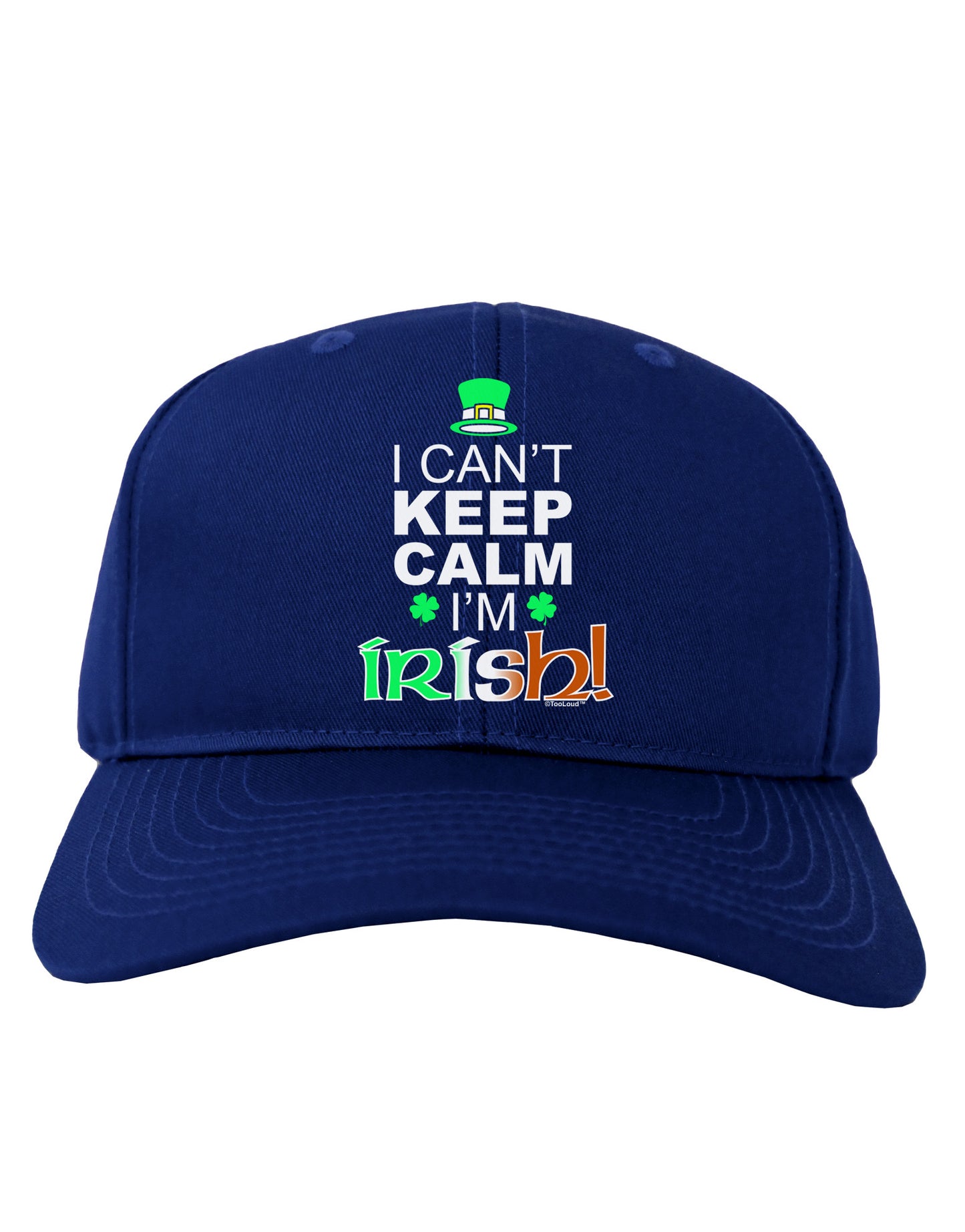 I Can't Keep Calm I'm Irish Adult Dark Baseball Cap Hat-Baseball Cap-TooLoud-Royal-Blue-One Size-Davson Sales
