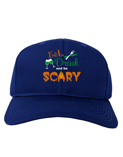 Eat Drink Scary Green Adult Dark Baseball Cap Hat-Baseball Cap-TooLoud-Royal-Blue-One Size-Davson Sales