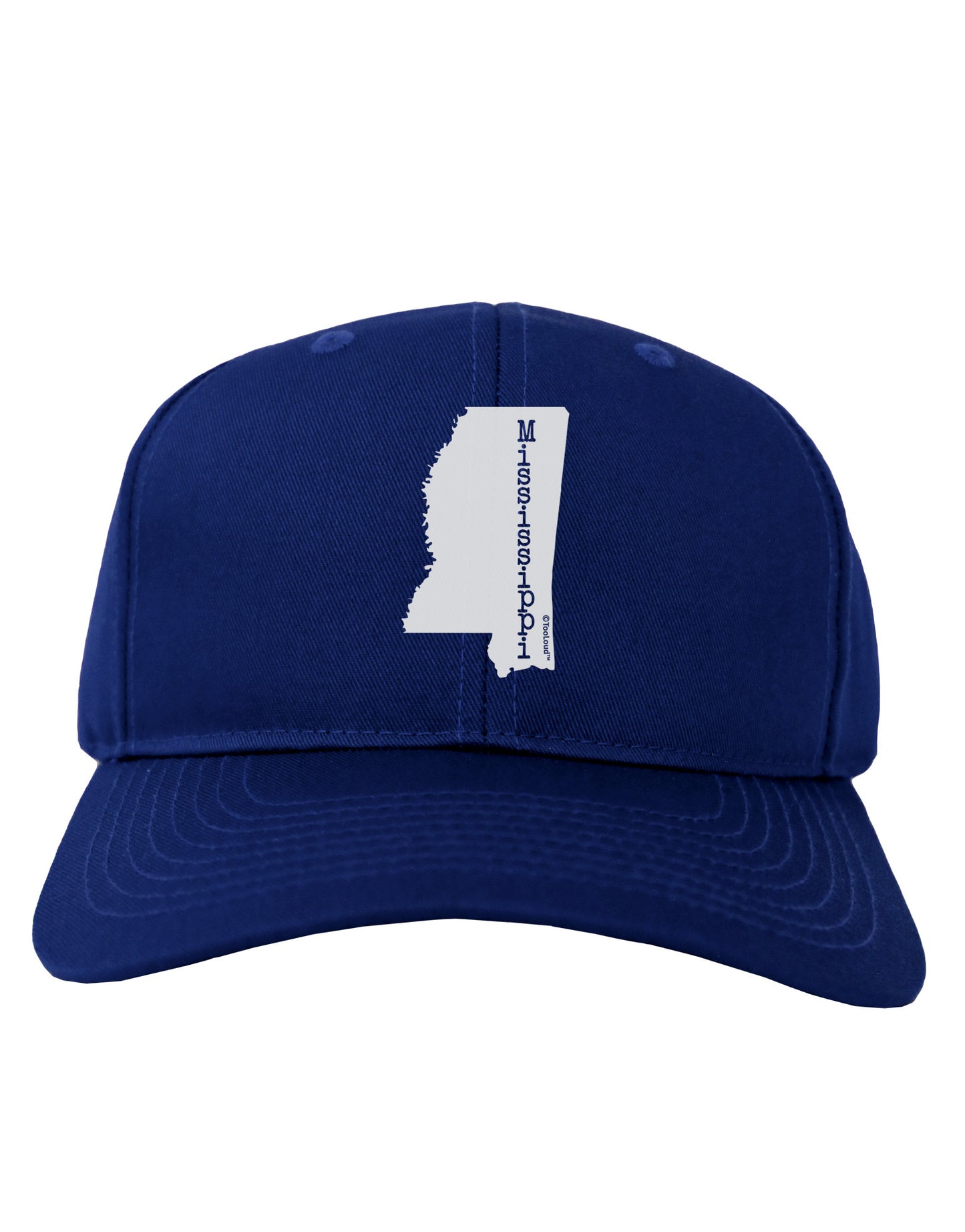 Mississippi - United States Shape Adult Dark Baseball Cap Hat-Baseball Cap-TooLoud-Royal-Blue-One Size-Davson Sales