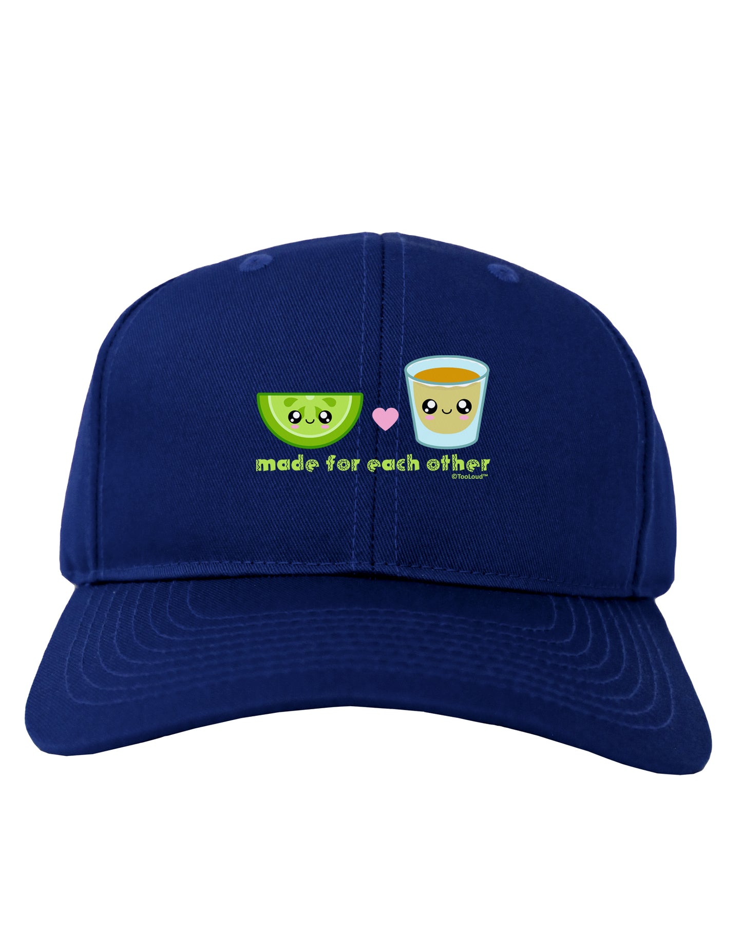 Cute Tequila Shot and Lime - Made For Each Other Adult Dark Baseball Cap Hat by TooLoud-Baseball Cap-TooLoud-Royal-Blue-One Size-Davson Sales