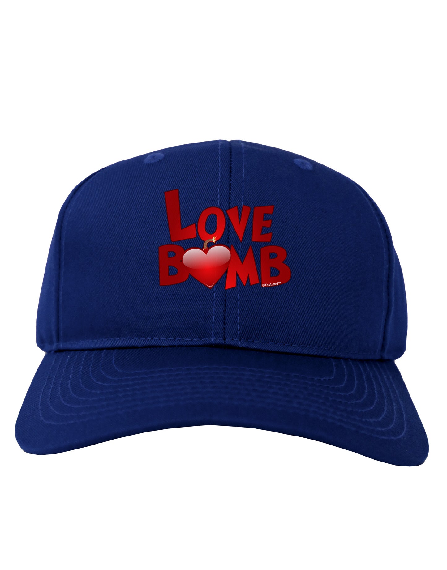 Love Bomb Text Adult Dark Baseball Cap Hat-Baseball Cap-TooLoud-Royal-Blue-One Size-Davson Sales