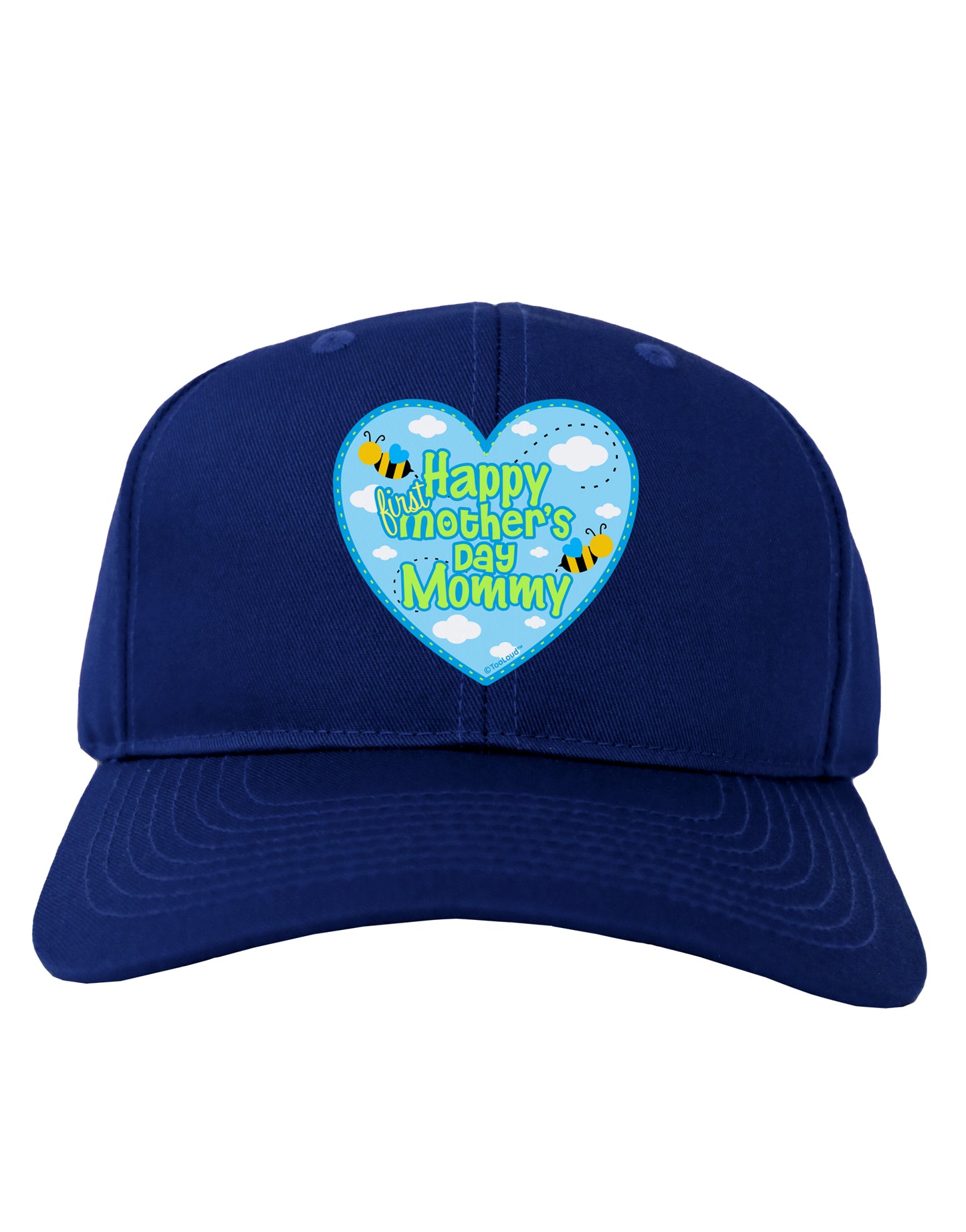 Happy First Mother's Day Mommy - Blue Adult Dark Baseball Cap Hat by TooLoud-Baseball Cap-TooLoud-Royal-Blue-One Size-Davson Sales