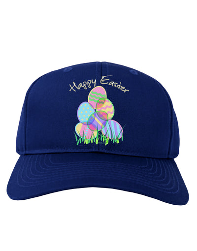 Happy Easter Gel Look Print Adult Dark Baseball Cap Hat-Baseball Cap-TooLoud-Royal-Blue-One Size-Davson Sales