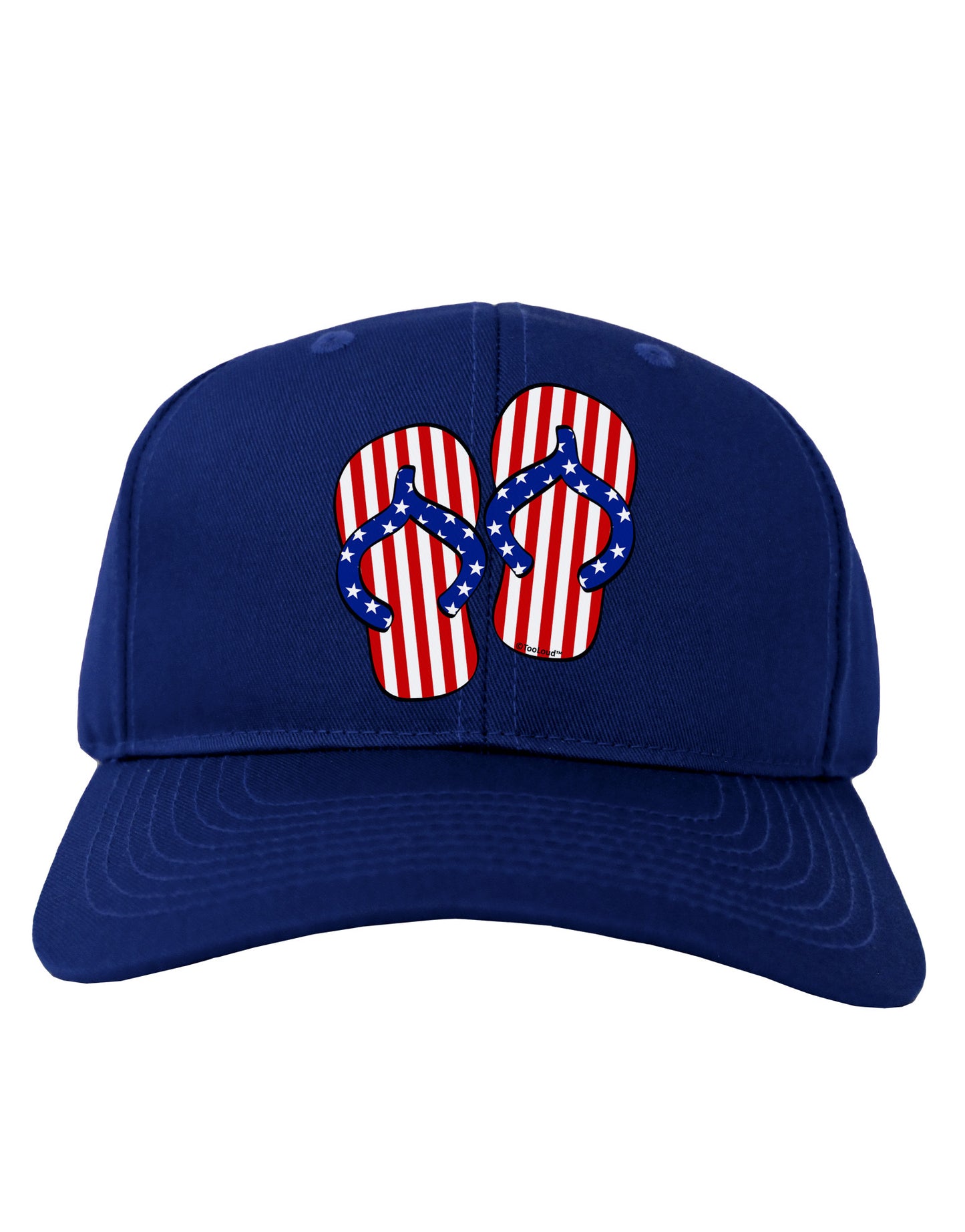 Stars and Stripes Flip Flops Adult Dark Baseball Cap Hat-Baseball Cap-TooLoud-Royal-Blue-One Size-Davson Sales