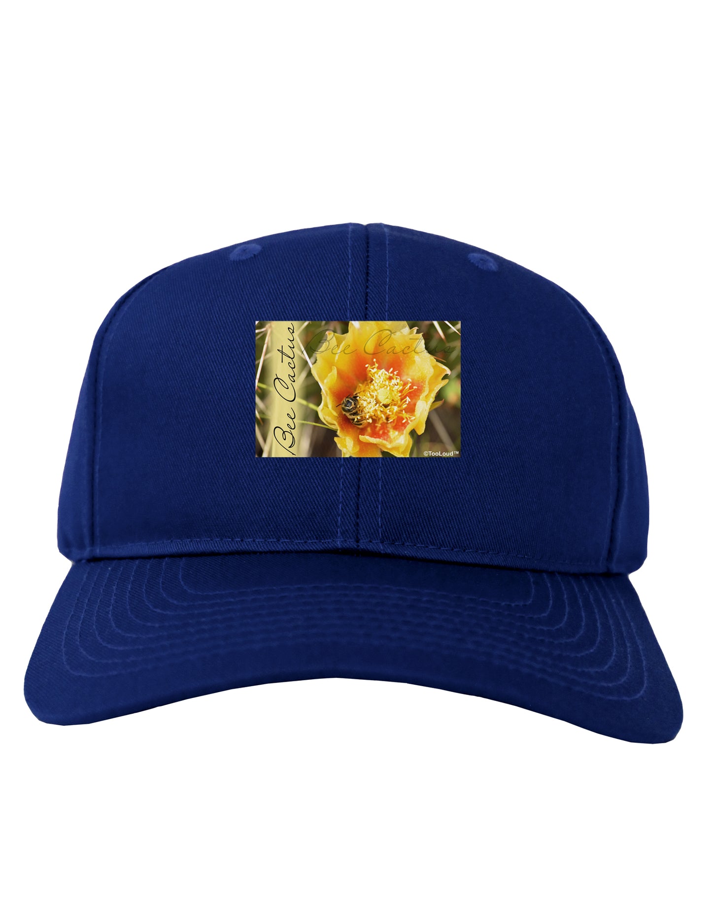 Bee Cactus with Text Adult Dark Baseball Cap Hat-Baseball Cap-TooLoud-Royal-Blue-One Size-Davson Sales