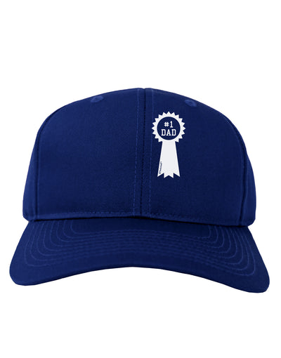 Number One Dad Award Ribbon Adult Dark Baseball Cap Hat-Baseball Cap-TooLoud-Royal-Blue-One Size-Davson Sales