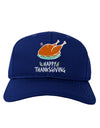 Happy Thanksgiving Adult Baseball Cap Hat-Baseball Cap-TooLoud-Royal-Blue-One-Size-Fits-Most-Davson Sales