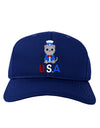 Patriotic Cat - USA Adult Dark Baseball Cap Hat by TooLoud-Baseball Cap-TooLoud-Royal-Blue-One Size-Davson Sales