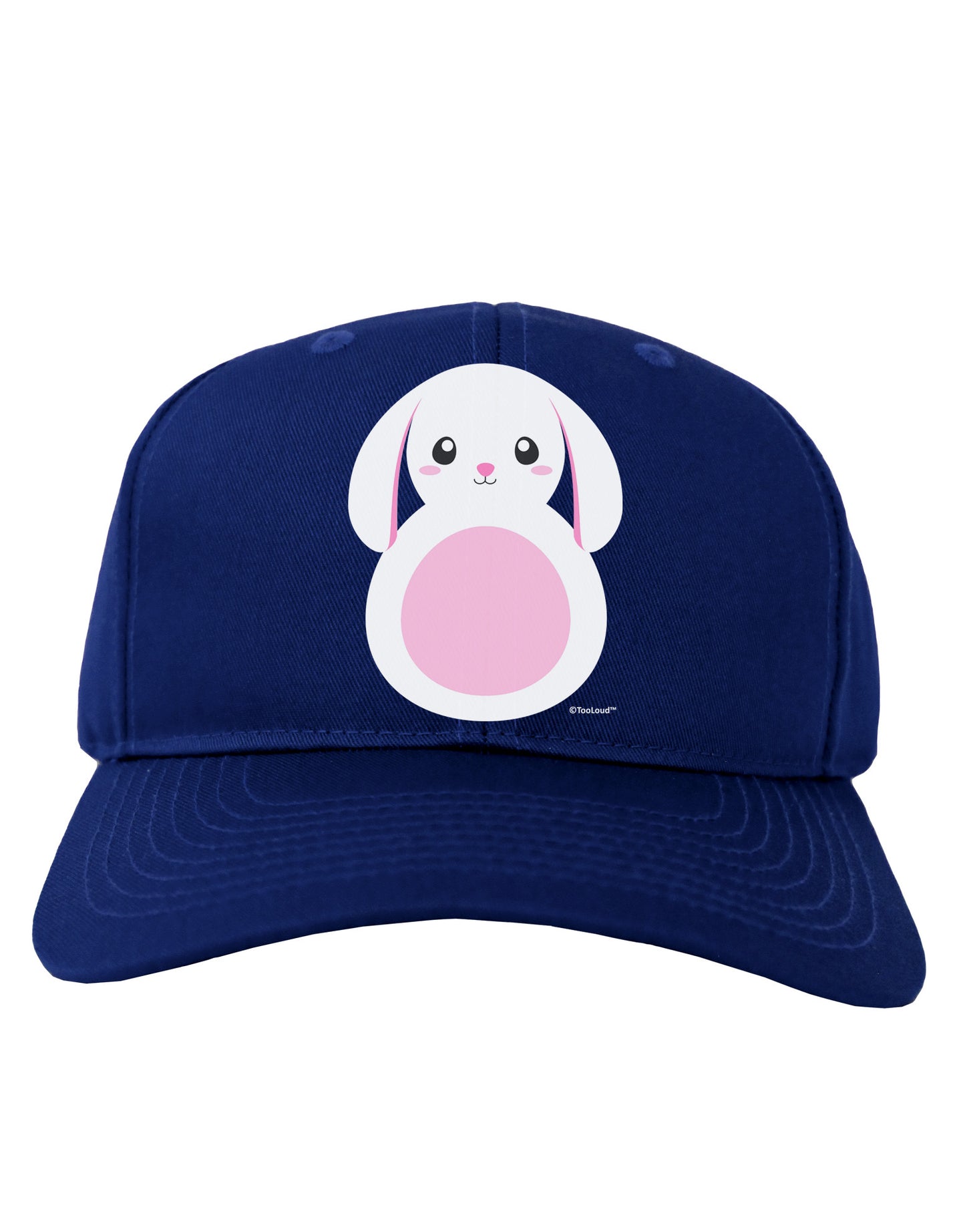 TooLoud Cute Bunny with Floppy Ears - Pink Adult Dark Baseball Cap Hat-Baseball Cap-TooLoud-Royal-Blue-One Size-Davson Sales