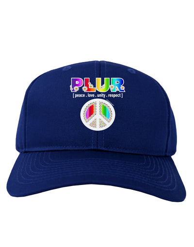 PLUR Rainbow Adult Dark Baseball Cap Hat-Baseball Cap-TooLoud-Royal-Blue-One Size-Davson Sales