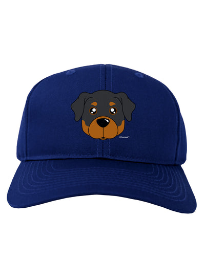 Cute Rottweiler Dog Adult Dark Baseball Cap Hat by TooLoud-Baseball Cap-TooLoud-Royal-Blue-One Size-Davson Sales