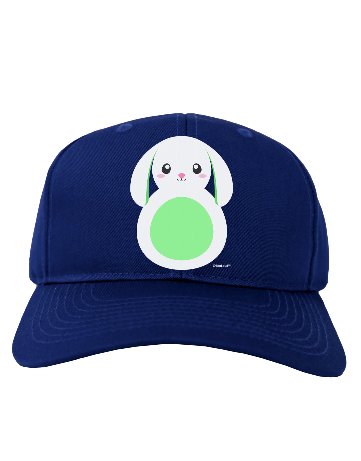 Cute Bunny with Floppy Ears - Green Adult Dark Baseball Cap Hat by TooLoud-Baseball Cap-TooLoud-Royal-Blue-One Size-Davson Sales