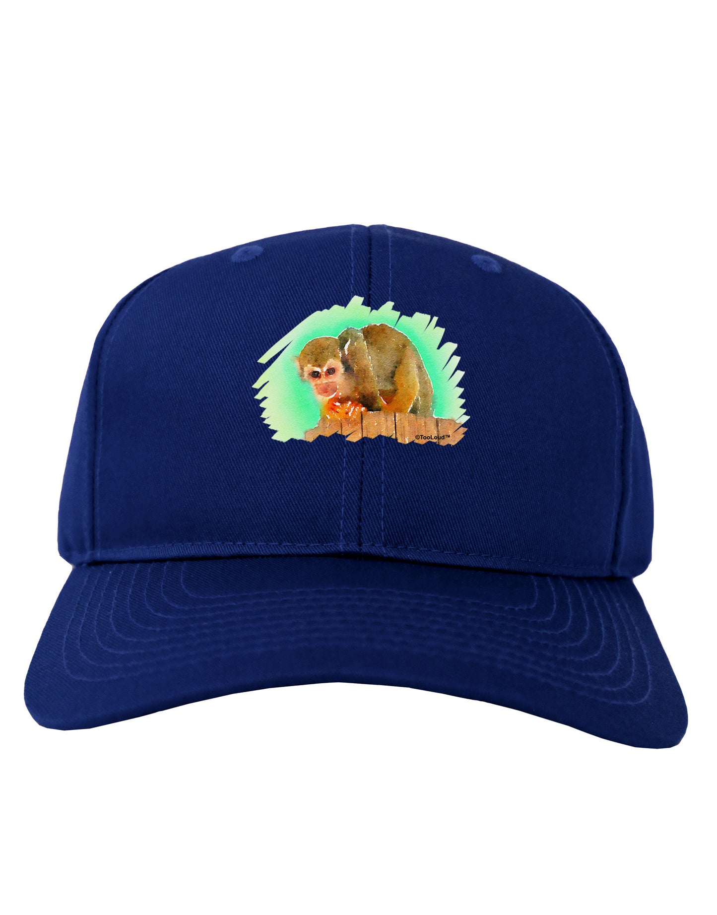 Squirrel Monkey Watercolor Adult Dark Baseball Cap Hat-Baseball Cap-TooLoud-Royal-Blue-One Size-Davson Sales