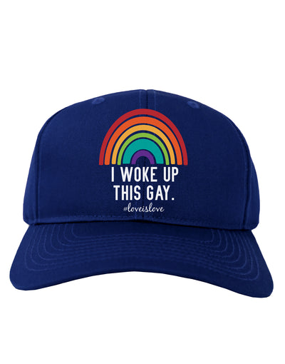 TooLoud I Woke Up This Gay Dark Adult Dark Baseball Cap Hat-Baseball Cap-TooLoud-Royal-Blue-One-Size-Fits-Most-Davson Sales