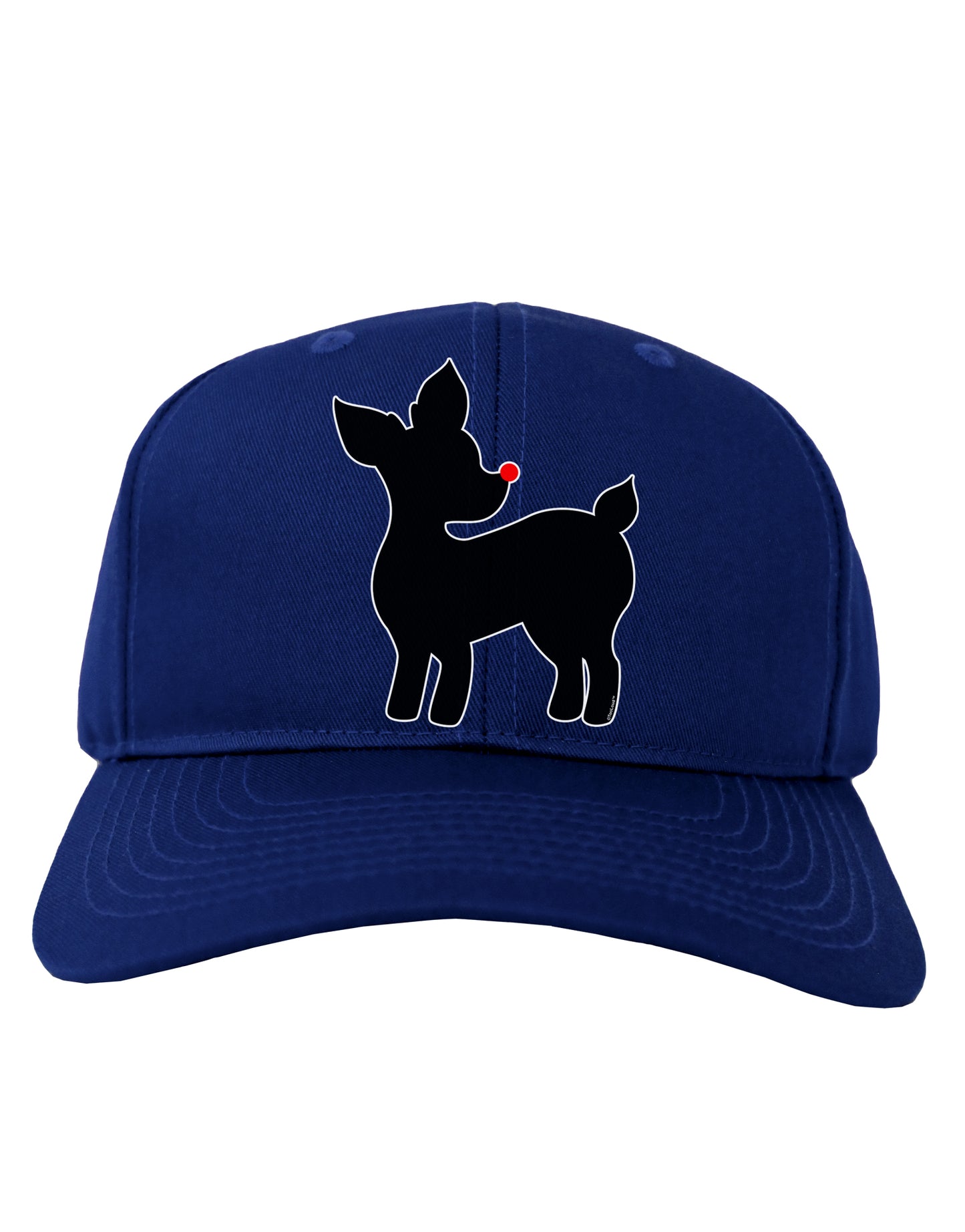 Cute Rudolph Silhouette - Christmas Adult Dark Baseball Cap Hat by TooLoud-Baseball Cap-TooLoud-Royal-Blue-One Size-Davson Sales