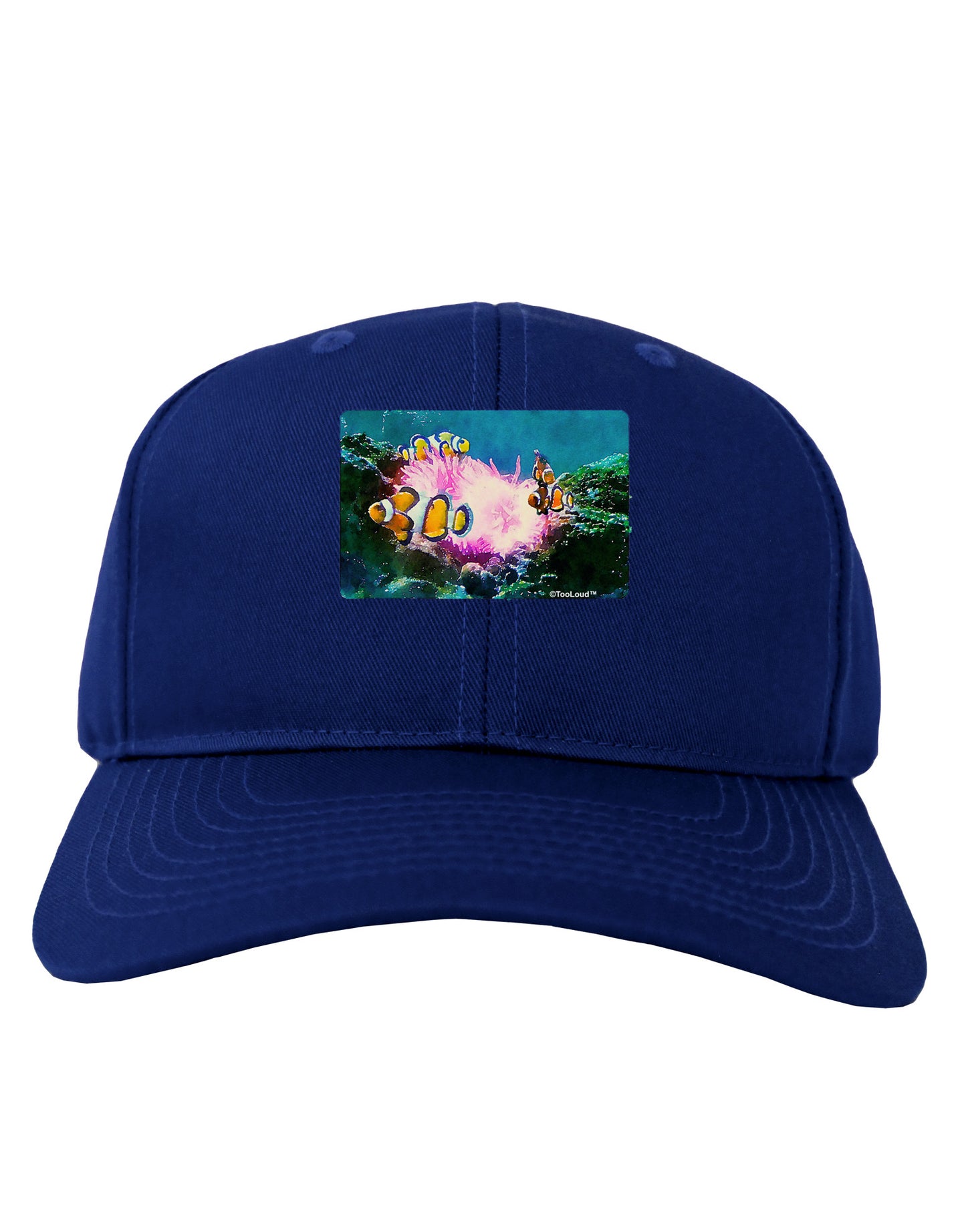 Clownfish Watercolor Adult Dark Baseball Cap Hat-Baseball Cap-TooLoud-Royal-Blue-One Size-Davson Sales