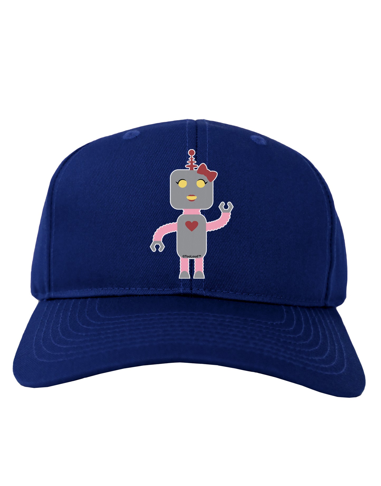 Cute Robot Female Adult Dark Baseball Cap Hat-Baseball Cap-TooLoud-Royal-Blue-One Size-Davson Sales
