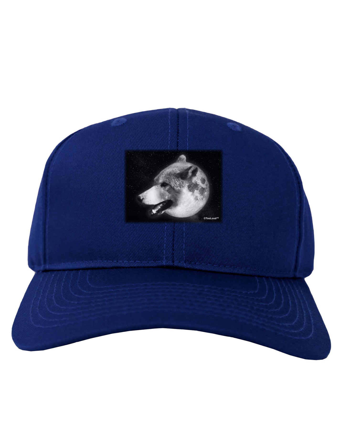 TooLoud White Wolf Moon Adult Dark Baseball Cap Hat-Baseball Cap-TooLoud-Royal-Blue-One Size-Davson Sales