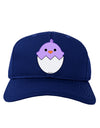 Cute Hatching Chick - Purple Adult Dark Baseball Cap Hat by TooLoud-Baseball Cap-TooLoud-Royal-Blue-One Size-Davson Sales