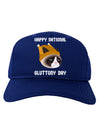 Gluttony Day Disgruntled Cat Adult Dark Baseball Cap Hat by-Baseball Cap-TooLoud-Royal-Blue-One Size-Davson Sales