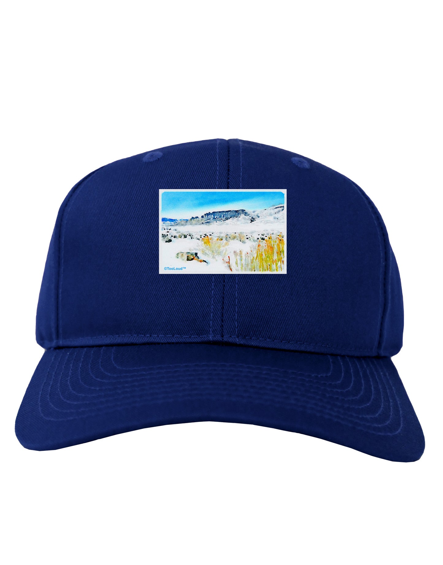 CO Snow Scene Watercolor Adult Dark Baseball Cap Hat-Baseball Cap-TooLoud-Royal-Blue-One Size-Davson Sales