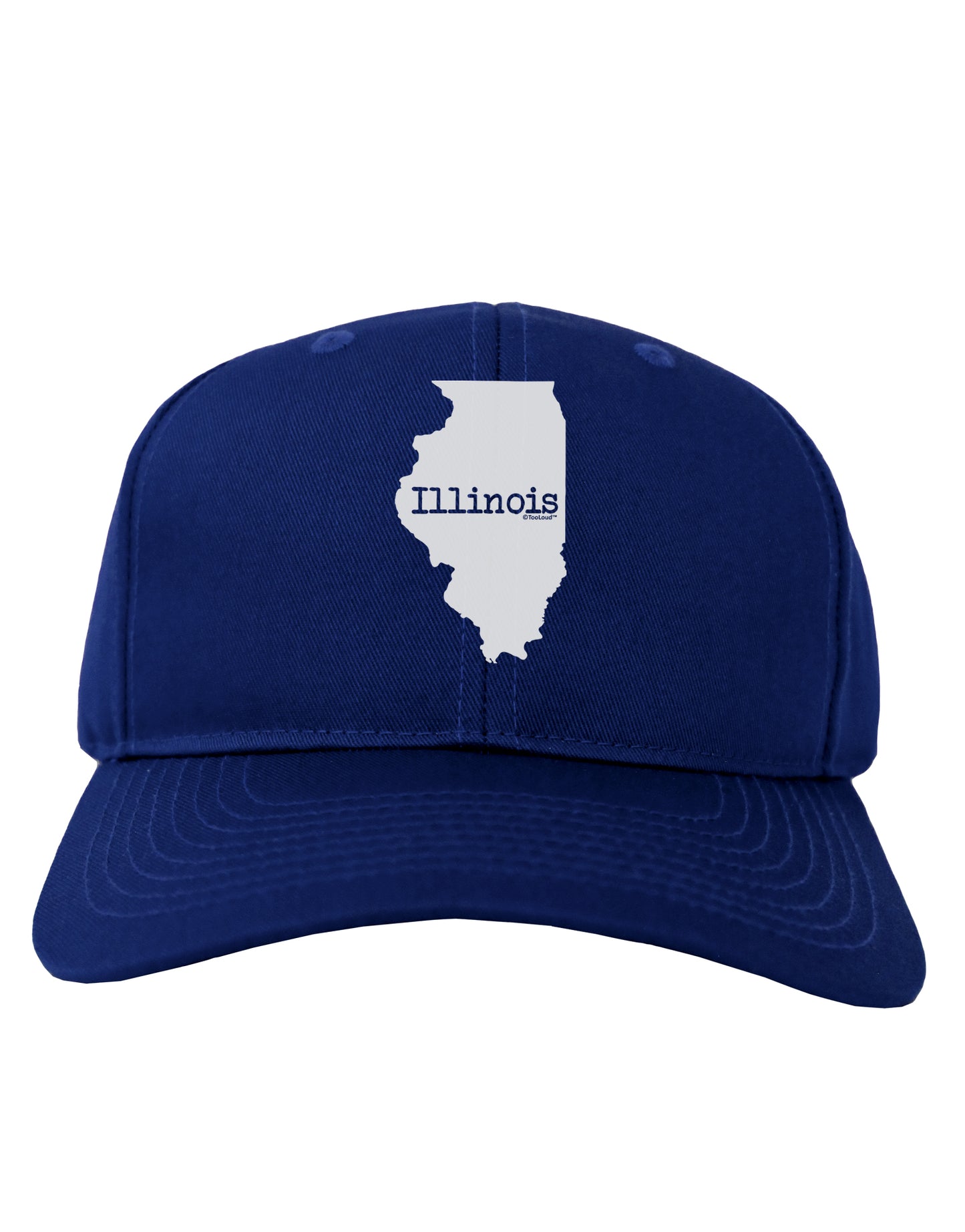 Illinois - United States Shape Adult Dark Baseball Cap Hat by TooLoud-Baseball Cap-TooLoud-Royal-Blue-One Size-Davson Sales