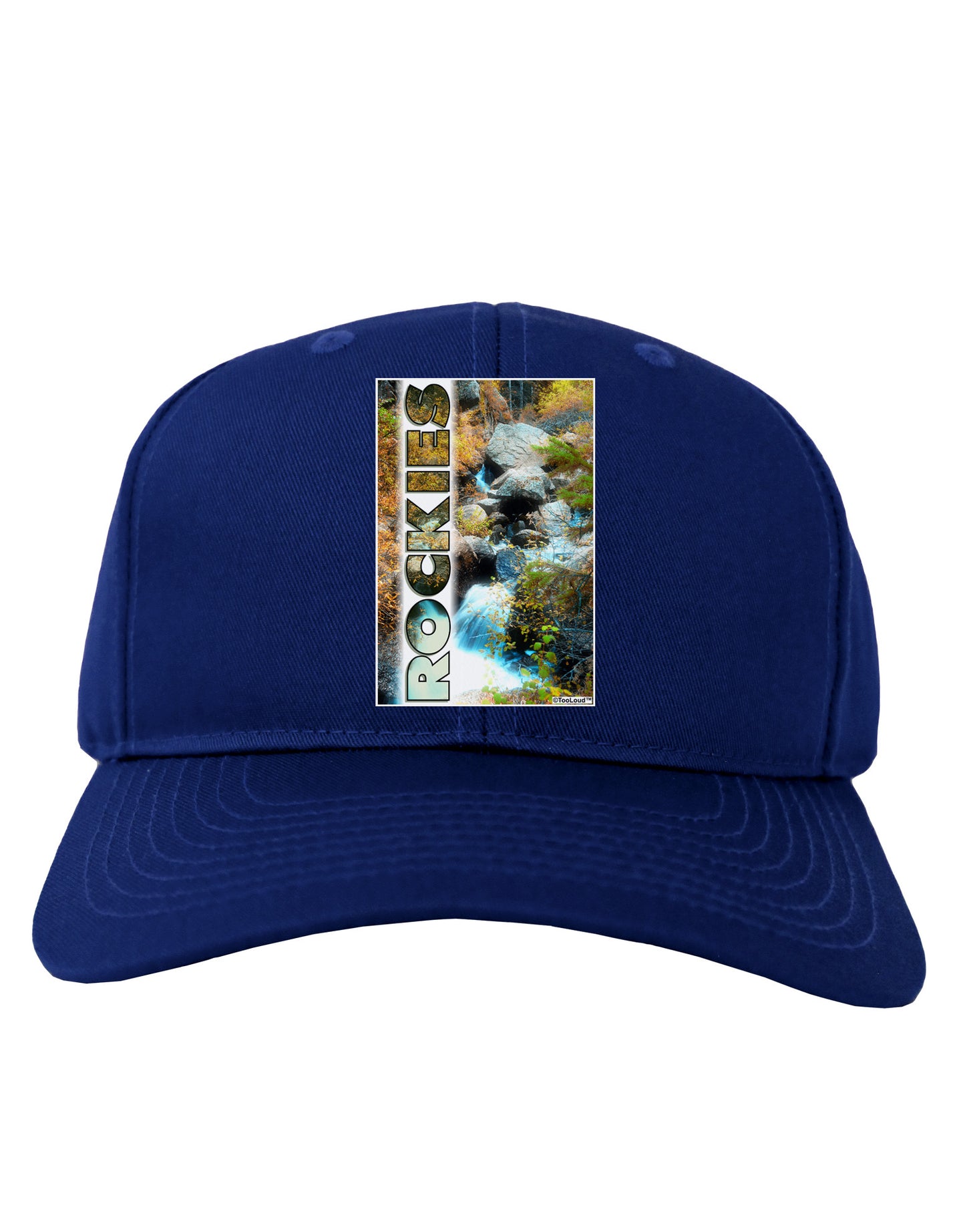 Rockies Waterfall with Text Adult Dark Baseball Cap Hat-Baseball Cap-TooLoud-Royal-Blue-One Size-Davson Sales