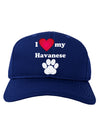 I Heart My Havanese Adult Dark Baseball Cap Hat by TooLoud-Baseball Cap-TooLoud-Royal-Blue-One Size-Davson Sales