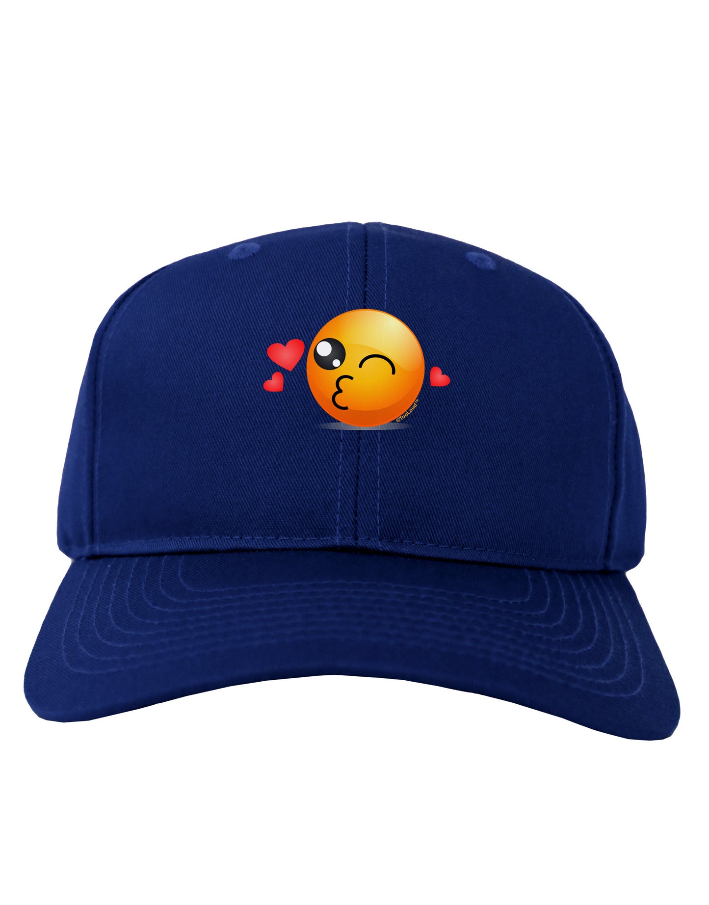 Kissy Face Emoji Adult Dark Baseball Cap Hat-Baseball Cap-TooLoud-Royal-Blue-One Size-Davson Sales