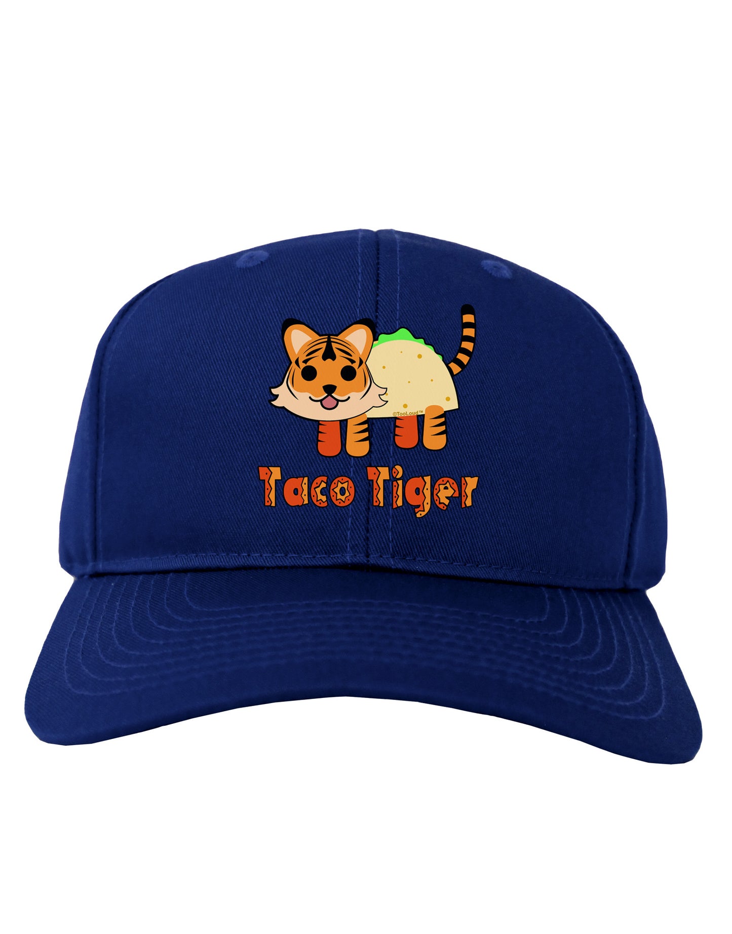 Cute Taco Tiger Text Adult Dark Baseball Cap Hat-Baseball Cap-TooLoud-Royal-Blue-One Size-Davson Sales
