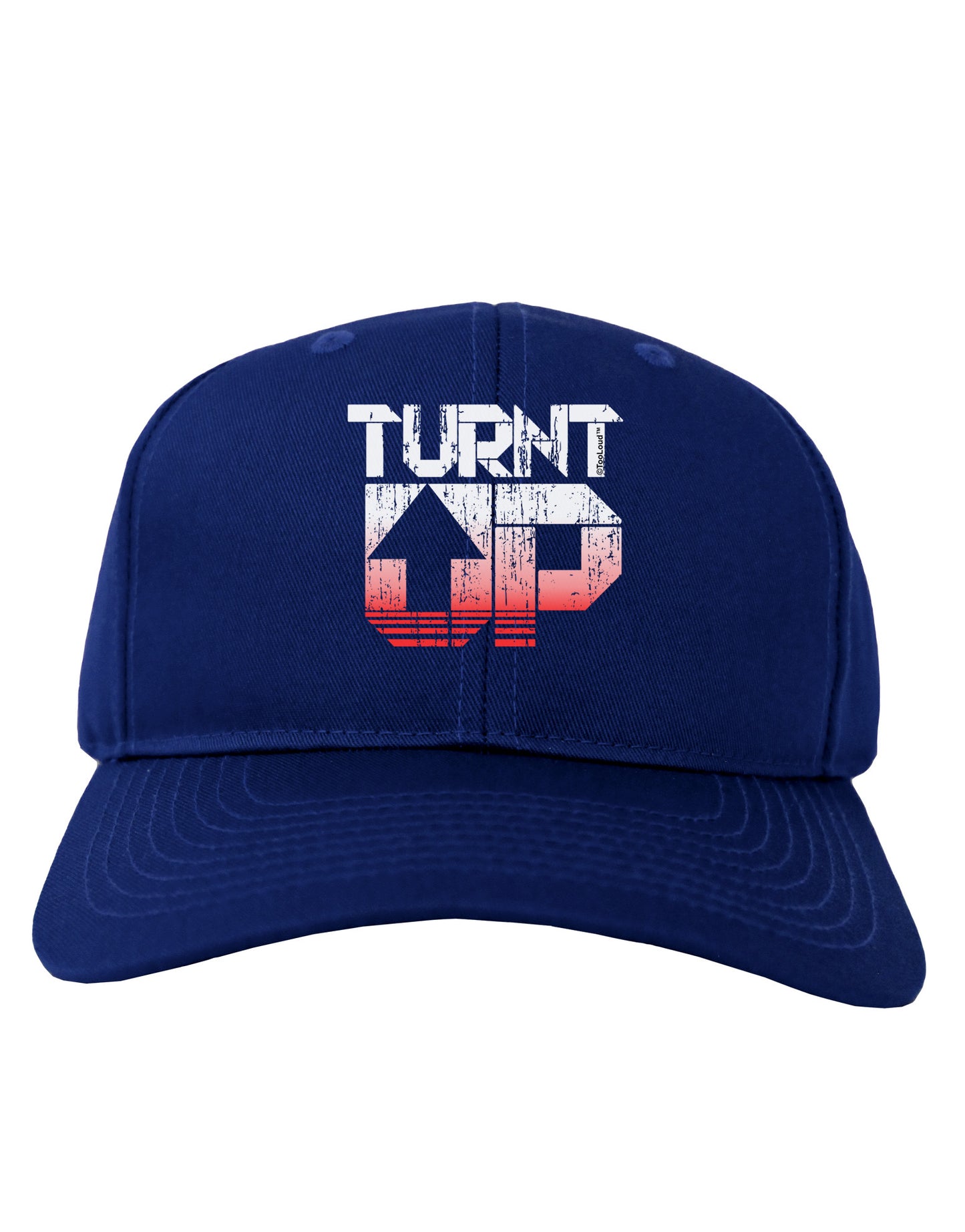 TooLoud Turnt Up Distressed Adult Dark Baseball Cap Hat-Baseball Cap-TooLoud-Royal-Blue-One Size-Davson Sales