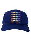 Pandamonium Rainbow Pandas Adult Dark Baseball Cap Hat by TooLoud-Baseball Cap-TooLoud-Royal-Blue-One Size-Davson Sales