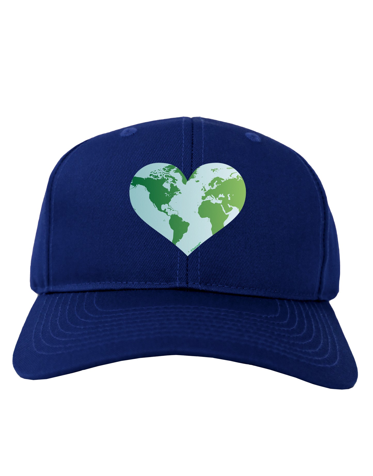 TooLoud World Globe Heart Adult Dark Baseball Cap Hat-Baseball Cap-TooLoud-Royal-Blue-One Size-Davson Sales