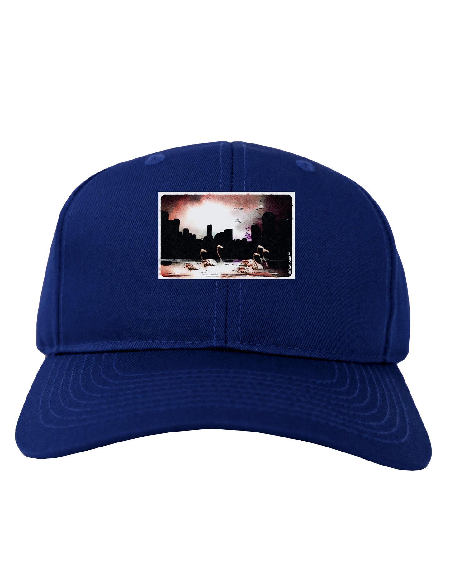 Nighttime Flamingos Adult Dark Baseball Cap Hat-Baseball Cap-TooLoud-Royal-Blue-One Size-Davson Sales