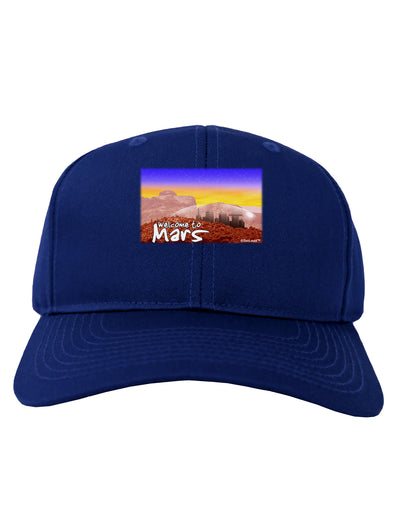 Welcome to Mars Adult Dark Baseball Cap Hat-Baseball Cap-TooLoud-Royal-Blue-One Size-Davson Sales