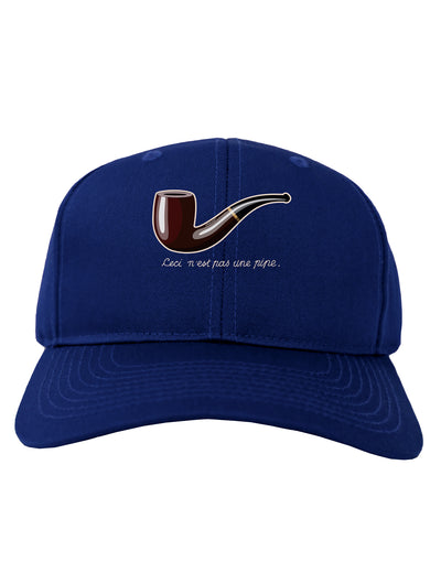 Ceci n'est pas une pipe Adult Dark Baseball Cap Hat-Baseball Cap-TooLoud-Royal-Blue-One Size-Davson Sales