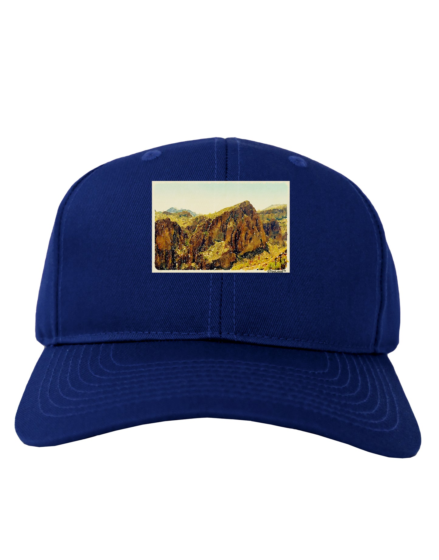 Arizona Mountains Watercolor Adult Dark Baseball Cap Hat-Baseball Cap-TooLoud-Royal-Blue-One Size-Davson Sales