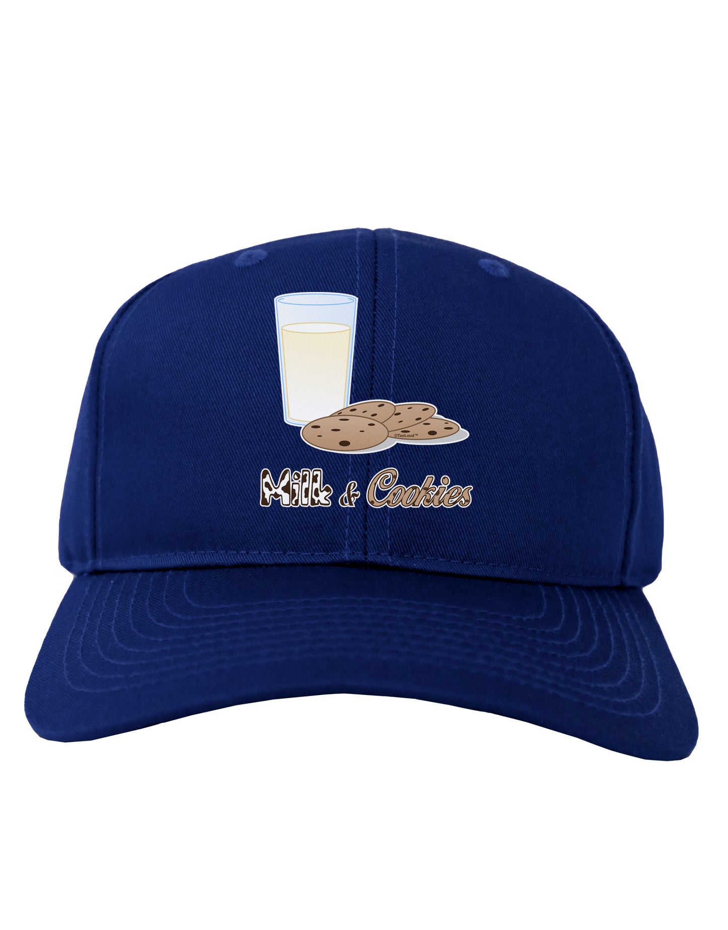Milk and Cookies Design Text Adult Dark Baseball Cap Hat-Baseball Cap-TooLoud-Royal-Blue-One Size-Davson Sales