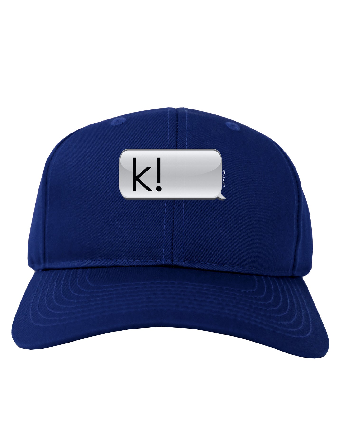 K Text Bubble Adult Dark Baseball Cap Hat-Baseball Cap-TooLoud-Royal-Blue-One Size-Davson Sales