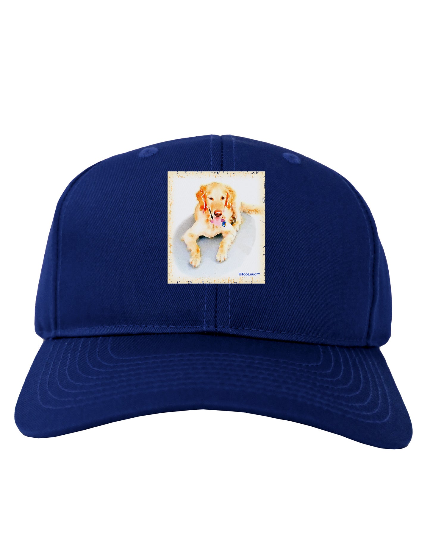 Laying Retriever Watercolor Adult Dark Baseball Cap Hat-Baseball Cap-TooLoud-Royal-Blue-One Size-Davson Sales