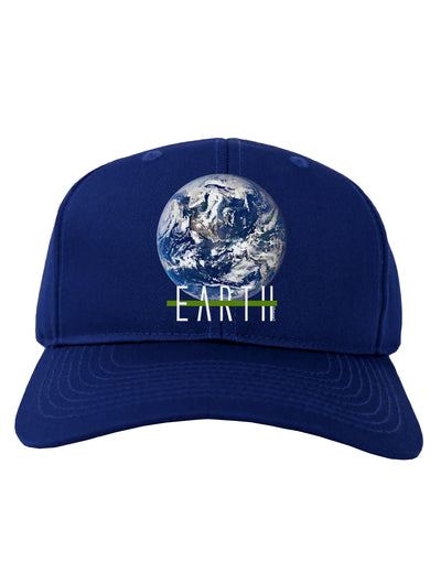 Planet Earth Text Adult Dark Baseball Cap Hat