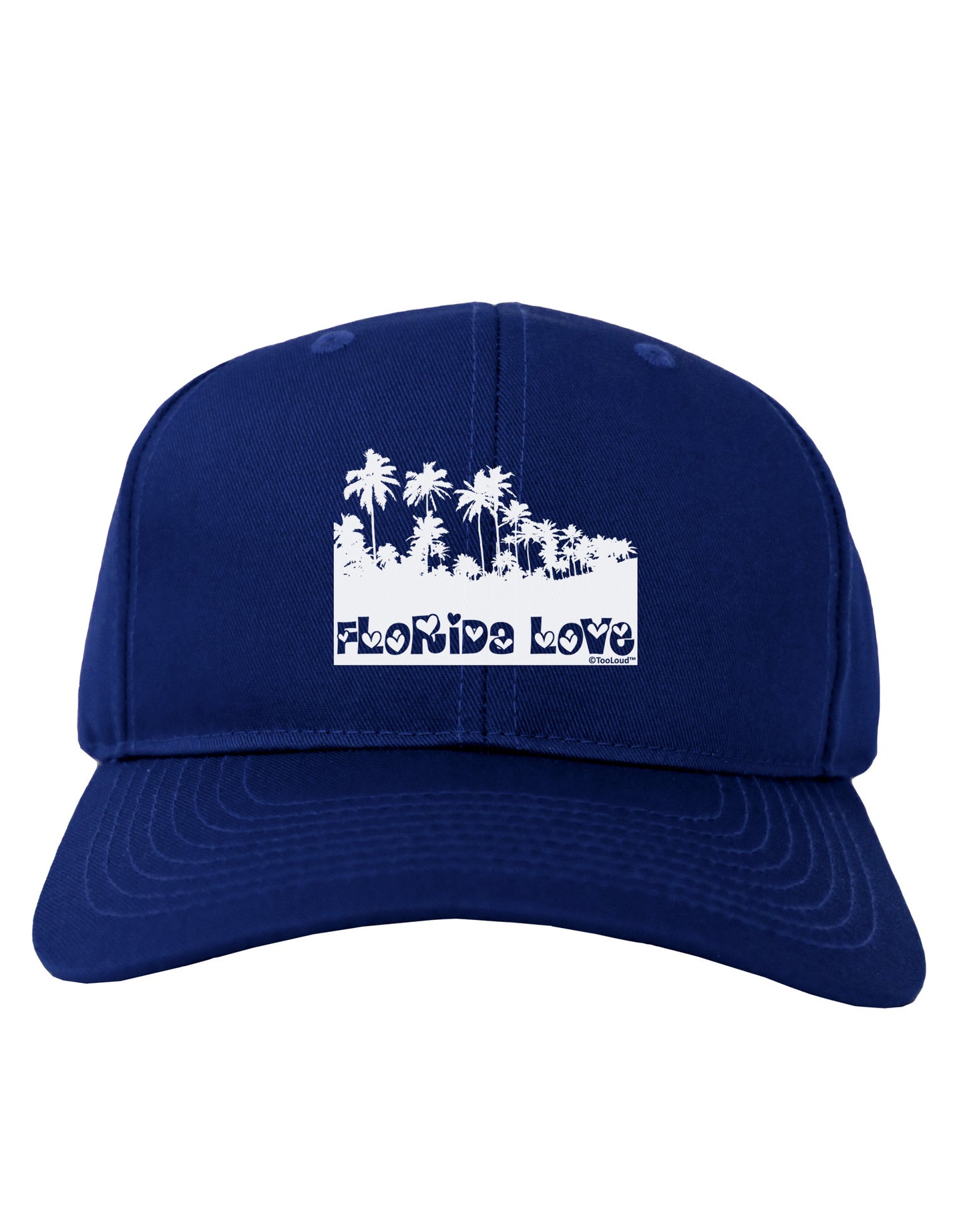 Florida Love - Palm Trees Cutout Design Adult Dark Baseball Cap Hat by TooLoud-Baseball Cap-TooLoud-Royal-Blue-One Size-Davson Sales