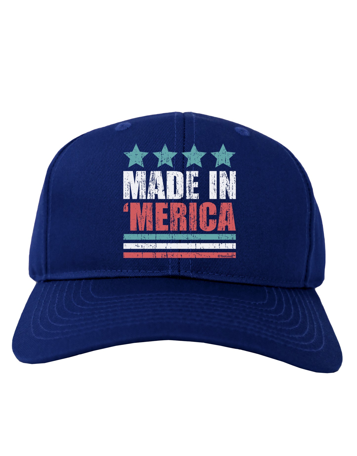 Made in Merica - Stars and Stripes Color Design Adult Dark Baseball Cap Hat-Baseball Cap-TooLoud-Royal-Blue-One Size-Davson Sales