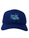 TooLoud Lorem Ipsum Dark Adult Dark Baseball Cap Hat-Baseball Cap-TooLoud-Royal-Blue-One-Size-Fits-Most-Davson Sales