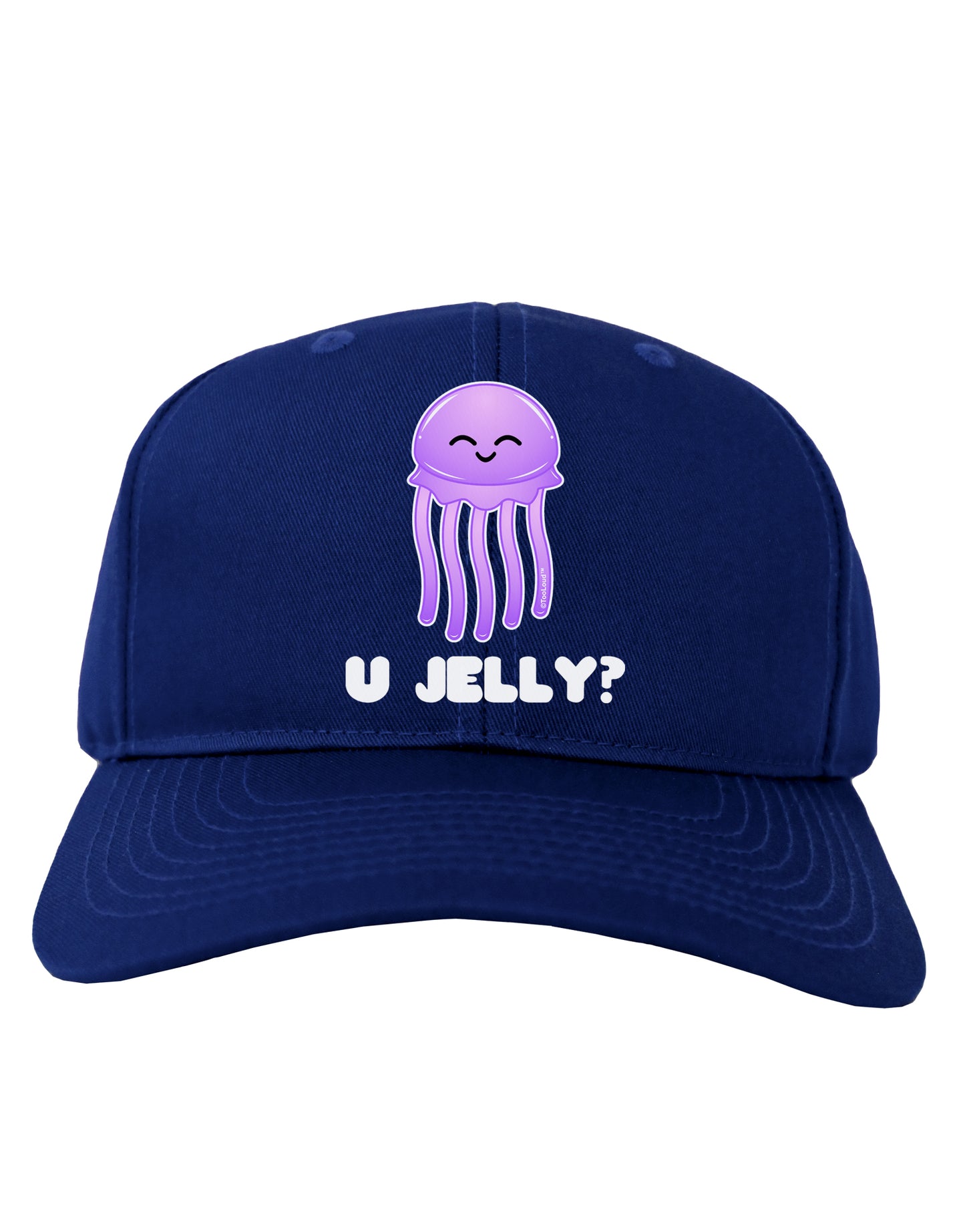 U Jelly Cute Jellyfish Adult Dark Baseball Cap Hat by TooLoud-Baseball Cap-TooLoud-Royal-Blue-One Size-Davson Sales