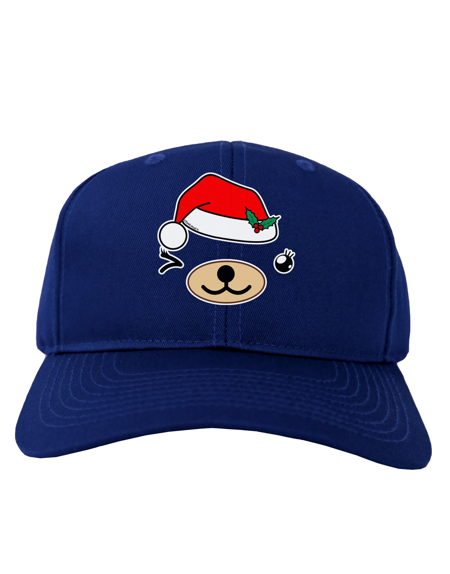 Kyu-T Face Beartholomea Santa Girl Bear Adult Dark Baseball Cap Hat-Baseball Cap-TooLoud-Royal-Blue-One Size-Davson Sales