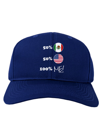 Mexican American 100 Percent Me Adult Dark Baseball Cap Hat-Baseball Cap-TooLoud-Royal-Blue-One Size-Davson Sales