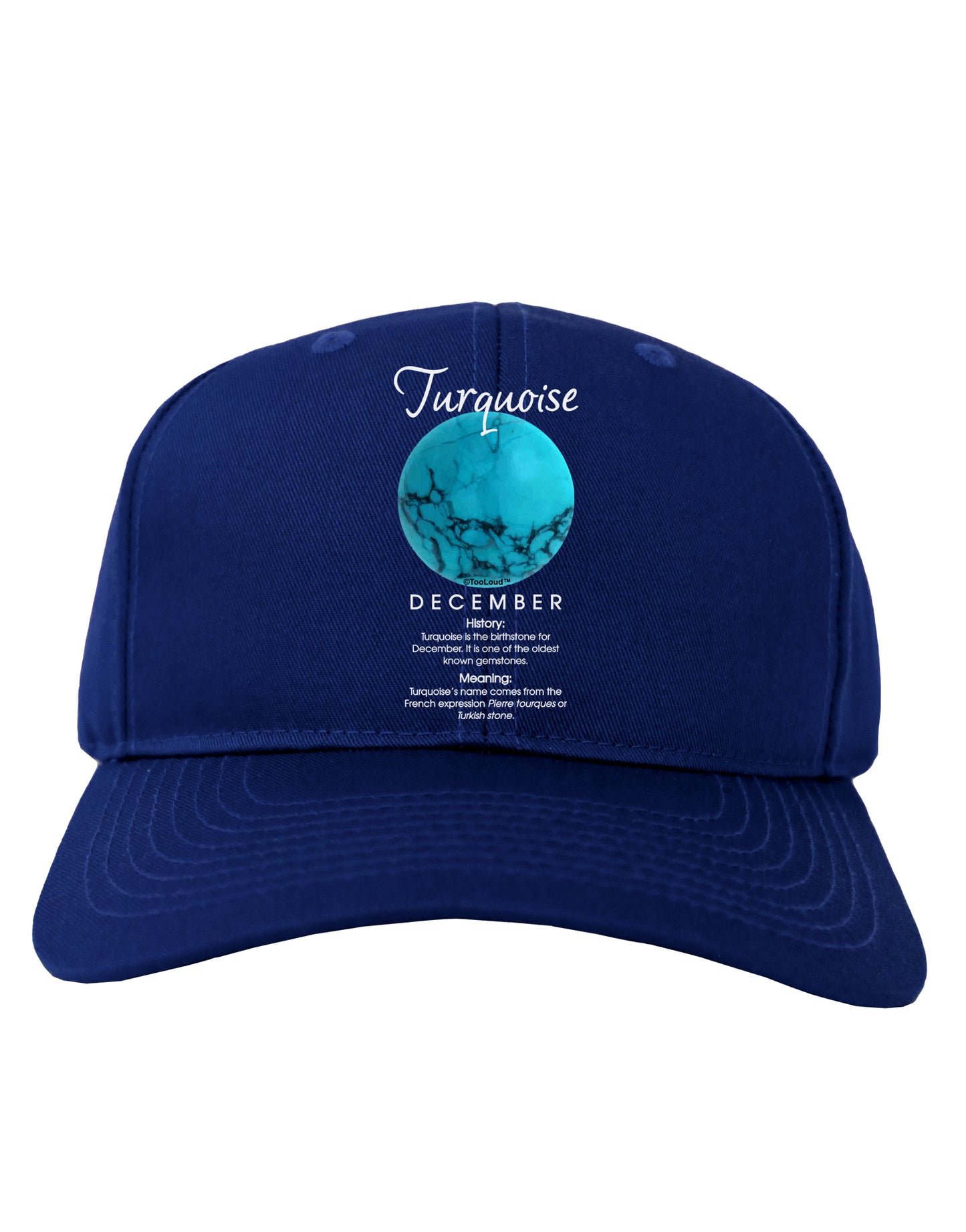 Birthstone Turquoise Adult Dark Baseball Cap Hat by TooLoud-Baseball Cap-TooLoud-Royal-Blue-One Size-Davson Sales