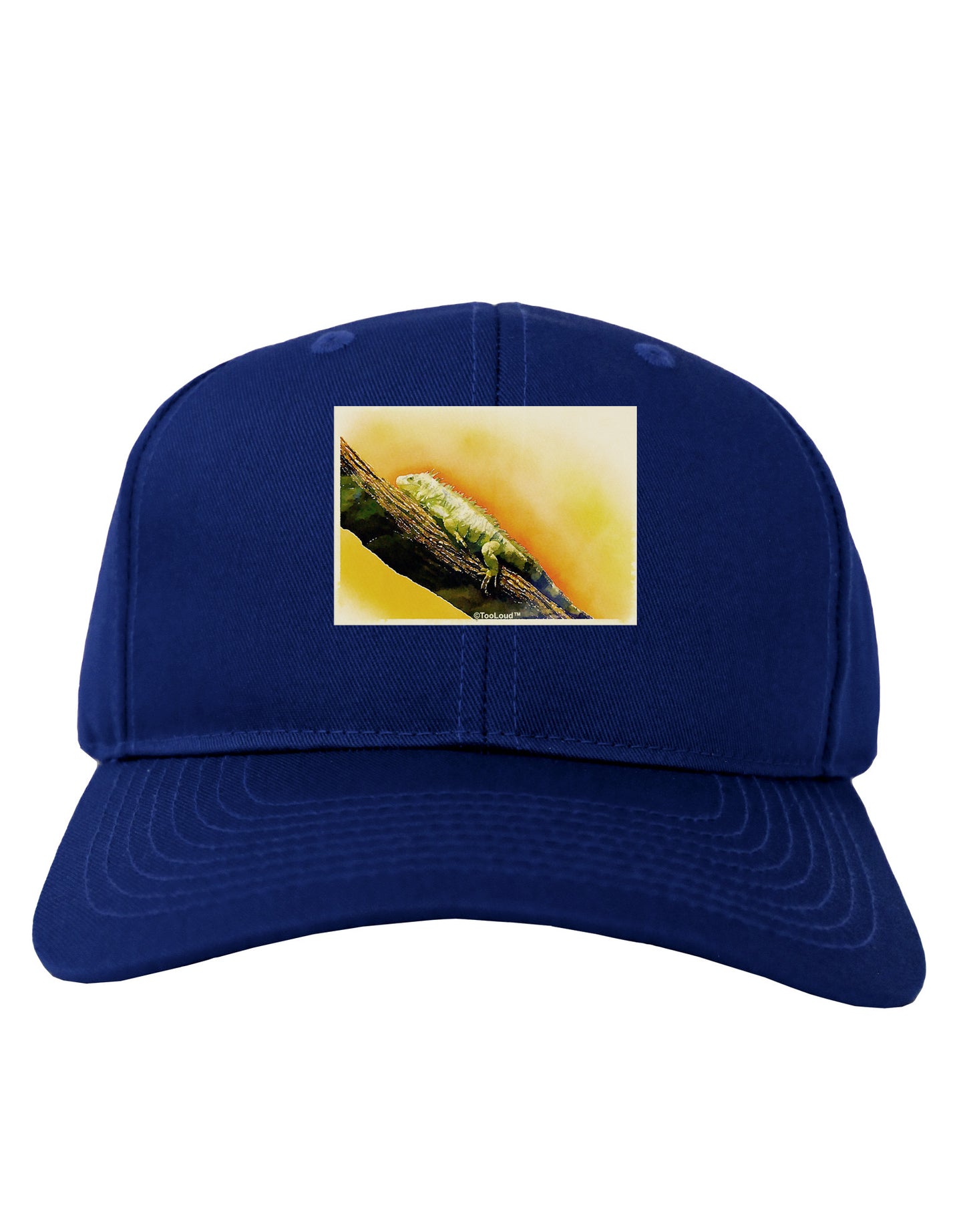 Iguana Watercolor Adult Dark Baseball Cap Hat-Baseball Cap-TooLoud-Royal-Blue-One Size-Davson Sales