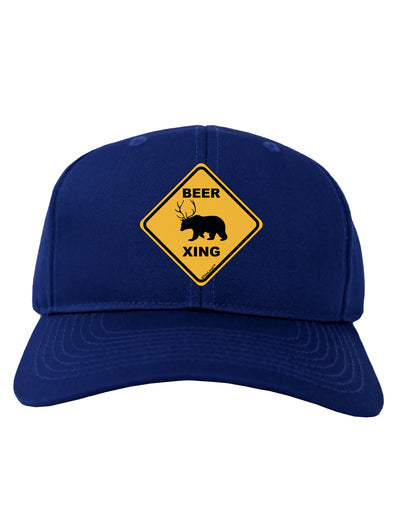 Beer Xing Adult Dark Baseball Cap Hat-Baseball Cap-TooLoud-Royal-Blue-One Size-Davson Sales